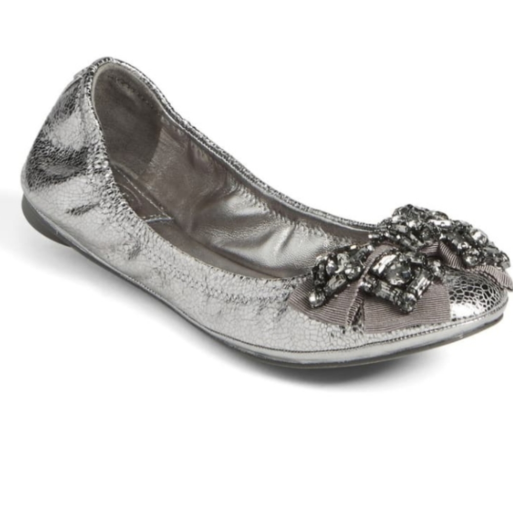 Tory Burch Metallic Azaela Skimmer ballet …